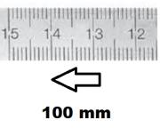 HORIZONTAL FLEXIBLE RULE CLASS II RIGHT TO LEFT 100 MM SECTION 13x0,5 MM<BR>REF : RGH96-D2100B0M0